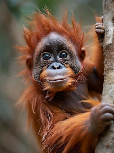 5D DIY Diamond Painting Affe, Tier Diamond Painting Set für Erwachsene und...