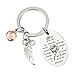 Bestwick Serenity Prayer Christian Keychains for Women Pray Stainless Steel Keychain Keyring