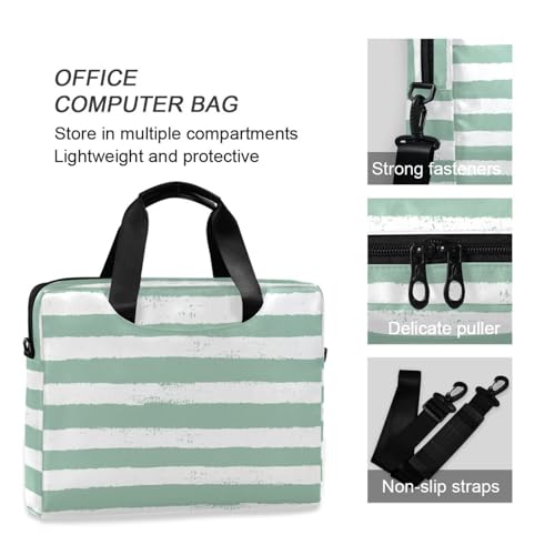 Maletín cruzado para laptop 15.6 pulg blanco-verde miniatura 5