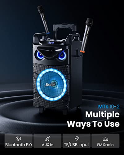 Machine de Karaoké Portable avec 2 Microphones sans Fil UHF Moukey - 3