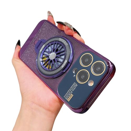 Coque iPhone 12 Pro Max haut de gamme placage violet rigide