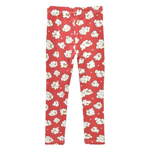Girls Leggings Soft Toddler Ankle Length Bottoms Popcorn Kids Dance Yoga Pants 4-10 Years2