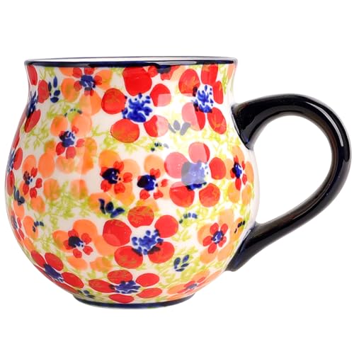 silesia Handmade Coffee Mug with Handle, 12 Ounce Ceramic Hand-Painted Flower Mugs for Home and Kitchen in Gift Box, Oven, Dishwasher & Microwave Safe (Jungle Floral)