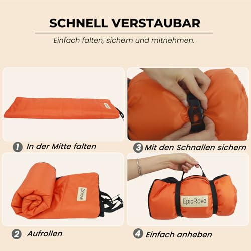 EpicRove RovePad Base – wasserdichte Hundematte 110×68 cm, rutschfest & Waschbar, Kratzfeste Outdoor Matte für Große Hunde & Katzen, Reise & Camping