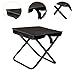 RNXRZANK Camping Stool Seat Portable Folding Stool Fishing Stool Foldable Small Chair for Travel, Black 28.5x26.5x27cm