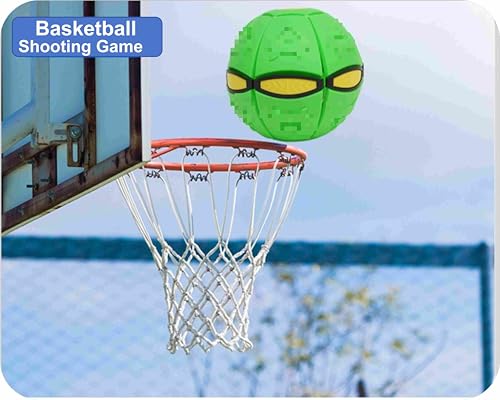 Magic UFO Disc Ball Pet Interactive Bouncing Toy, Foot Pressure Deformation Suction Cup Elastic Ball, Outdoor Indoor Flying Saucer Football for Dogs Cats Play - Image 4