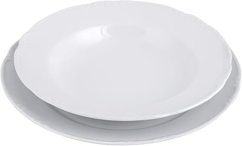 Miniatura 6 de STP Goods Platos de porcelana para el hogar y la cocina, ideales para presentaciones, platos de porcelana bohemia Constance, juego de 4 platos
