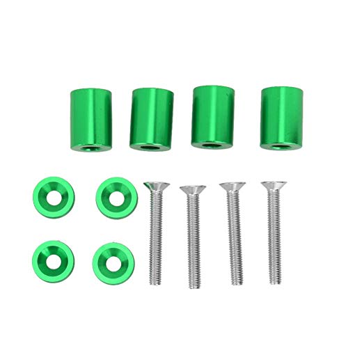 Spacer Riser, Car Aluminum Alloy Engine Hood Ventilation Spacer Riser Fit for 6mm Motor (Green)