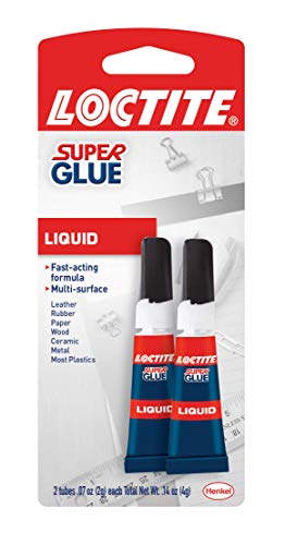 Loctite Super Glue Liquid 2 Gram Squeeze Tube 2 Pack Case of 6 (1363131-6)