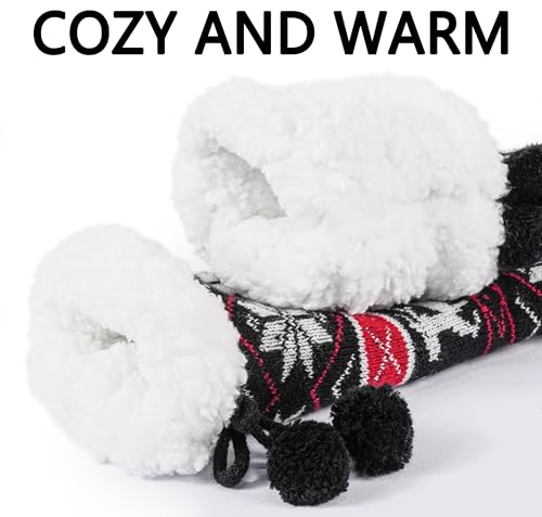 Image of BenSorts Women Thick Christmas Slipper Socks Non Slip Grippers Size 6-10