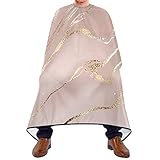 Waterproof Barber Cape - Rose Gold Marble Haircut Bib for Men, Unisex Hair Cutting Cape(1na6i)