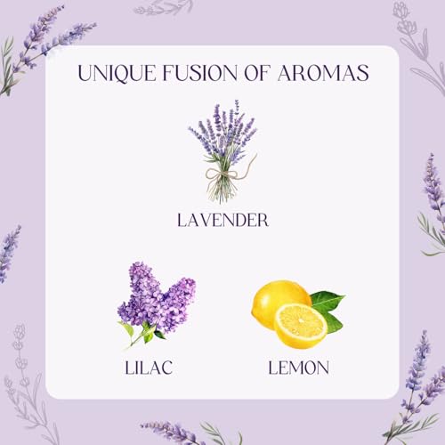 Image of CHILLFLAME Lavender Candle, Scented Candles Gift Set for Stress Relief, 6 Candles for Women and Men, Birthday Candle Gifts for Women, Candles Gifts for Women (Purple, 14 oz)
