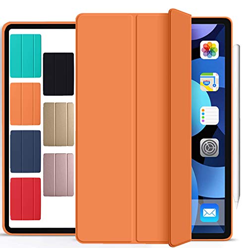 Image of DuraSafe Cases for iPad Air 6th Air 11 2024 Air 5th 2022 Air 4th 2020 Gen [iPad Air 6 /5 / 4 /11 ] A2588 A2316 MM6R3HN /A MM6T3HN /A MYHX2HN /A Shock Proof Supportive Dual Angle Stand Cover - Orange