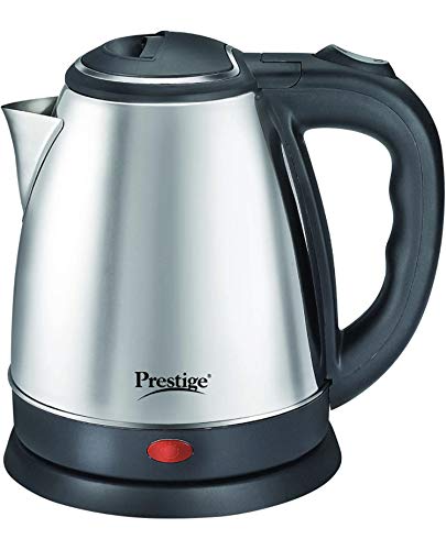 Prestige STH Steel Kettle, 1500 ml (Black, 19 cm x 18.5 cm x 21 cm , black )