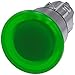 Siemens 3SU10511BA400AA0 Illuminated Pushbutton, 22mm, Metal, Maintained, 40mm Mushroom Head, Green