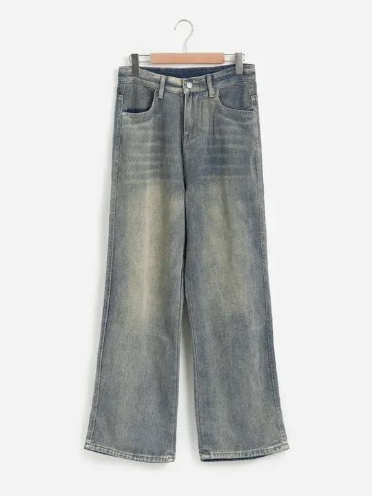Image of KOTTY Women Wide Leg Baggy Jeans High Waist Relaxed Fit Denim Casual Wear