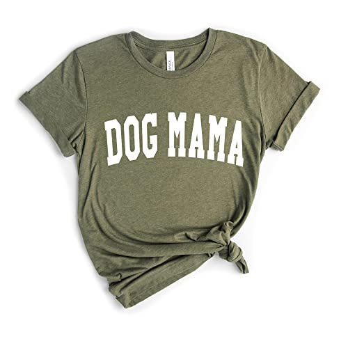 Dog Mom Shirts For Women Funny Dog Paw Print Graphic T Shirt Casual Letter Short Sleeve Mama Tee Tops #TOP8