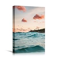 Canvas Wall Art Calm Seas Beach Beach Blue Coastal Cool Photography Relax/Calm - 12x18 inches
