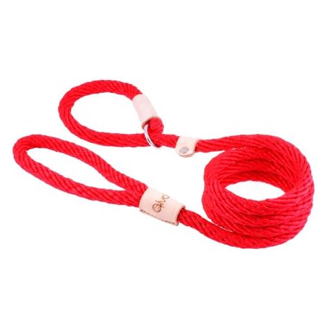 Alvalley Sport Slip Lead with Stop for Dogs 13mm X 183cm or 1/2in X 6ft Cover