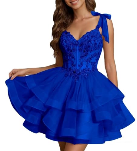 Robe Quinceanera courte en tulle brillant pour fête d'adolescente DAMA