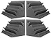 NEW LEVEL Charcoal Acoustic Foam Bass Trap Studio Corner Wall 12" X 7" X 7" (4 PACK)