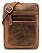 LEABAGS Detroit Sac à bandoulière en Cuir I Petit Sac à bandoulière en Cuir de Buffle véritable au Look Vintage I Messenger I Sac de Bureau I Sac d'affaires I Sacs à Main pour Hommes I 21x26x2 cm
