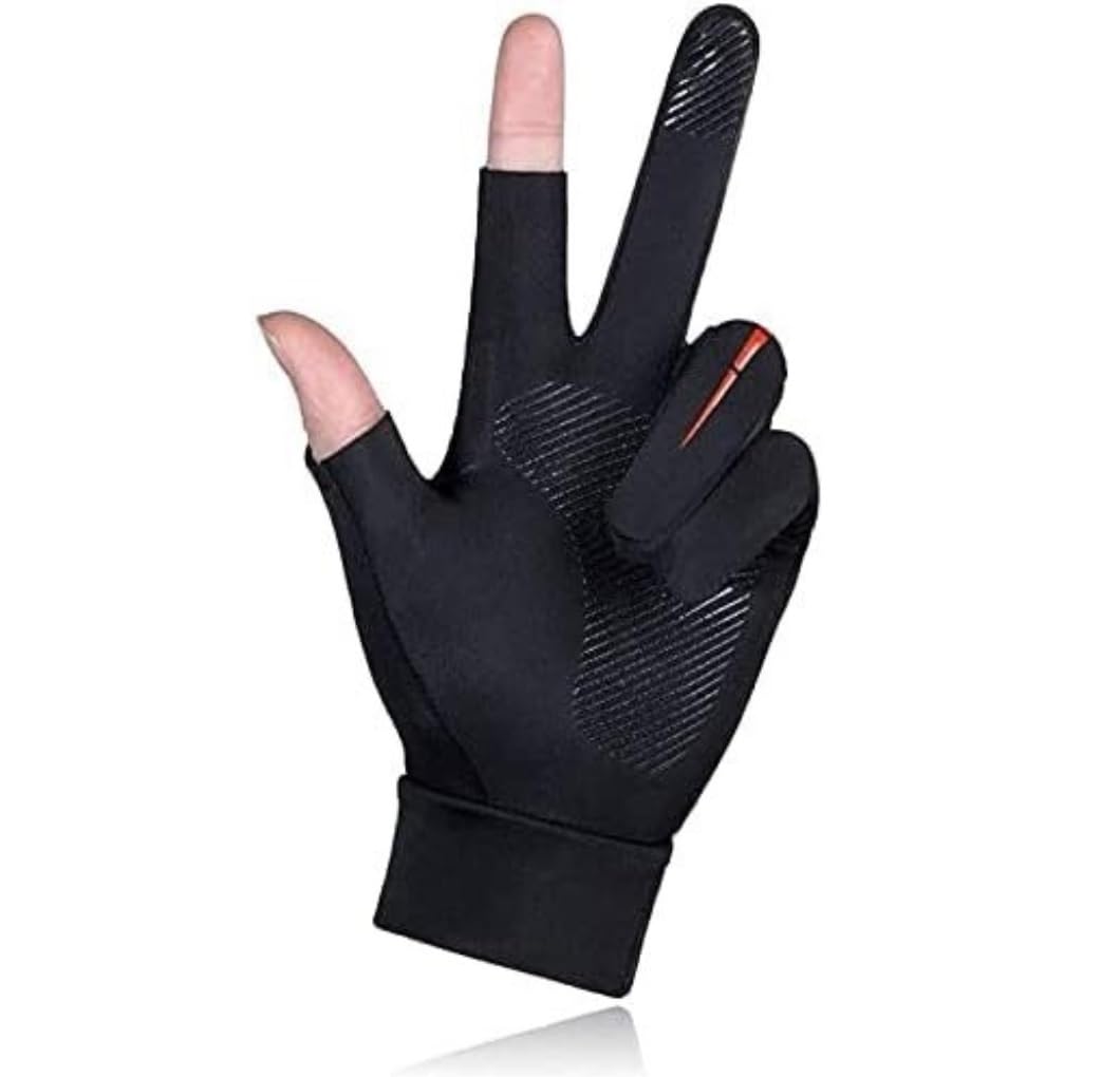 Sports Reithandschuh Handschuhe Für Männer, Schwarze Halbfinger-Handschuhe Für Herren, Sommer, Sonnenschutz, Eisseidenstoff Fahrradhandschuhe (Color : Grün, Size : One Size)
