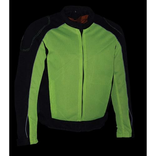 Image of Milwaukee Leather Men's CE Armored All-Season Motorcycle Jacket - Impact Protection Textile Racer Design - Small