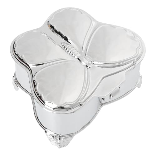 POPETPOP Caja para Joyería de Aleación de Zinc Diseño Retro y Mariposas, Almacenamiento Cómodo para Collares y Anillos en Estilo Europeo Elegante