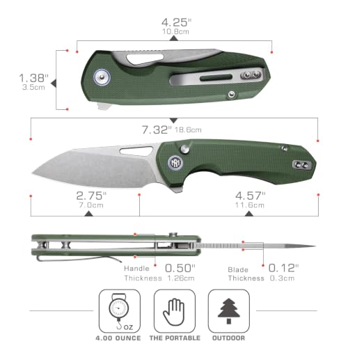 Image of REMETTE RT-CAMEL Folding Pocket Knife, 3.1 inch D2 Steel Blade, G10 Handle