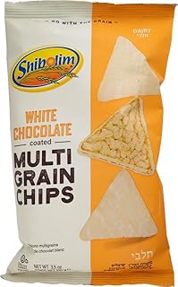 Shibolim Multigrain White Chocolate Coated Rice Chips, 3.5oz (3 Pack) | Low Calorie Snack | Chocolate Rice Cakes