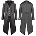 VERNASSA Hombres Steampunk Retro Chaqueta, Gótico Vintage Victorian Coat,Abrigo Renacentista Medieval Tailcoat...