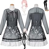 bbganlian Project Sekai Colorful Stage Cosplay Costume Outfit Akiyama Mizuki Uniform Wig Full Set Halloween Dress Up Suit (S)