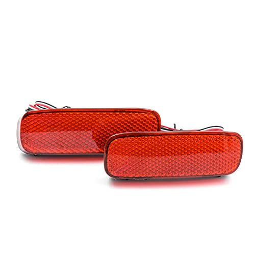 2 Peças Retrovisor Bumper Refletor Luz De Freio Traseiro Lâmpada De Freio De Estacionamento Luz De F
