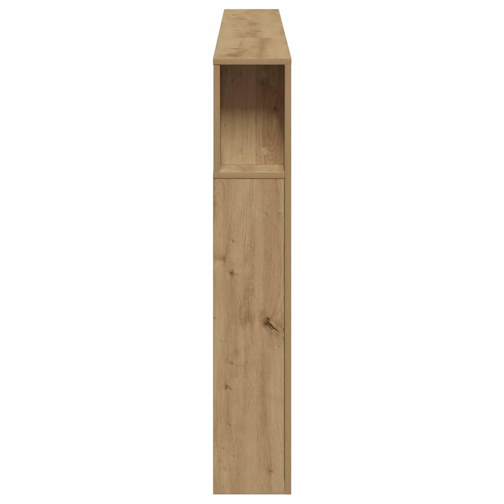 Cabecero LED de roble Artisan, 220 x 103,5 cm, material de madera RGB, con soporte de pared, diseño moderno, robusto, para dormitorio