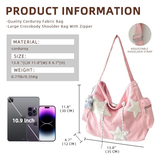 Bolso Tote para Mujer en Pana Estilo Y2K miniatura 4