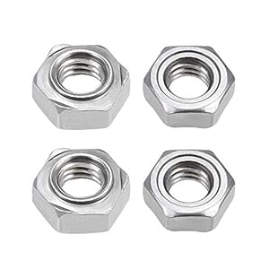 Sourcing Map Sechskant-Schweißmuttern, 4 Stück