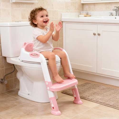 image for Potty Training Seat with Step Stool Ladder, SKYROKU Potty Training Toi