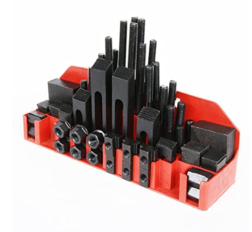 bimiti 58 Pc Pro-Series 1/2´´ T-Slot Hold Down Clamp Clamping Kit Bridgeport Mill Set Up Set