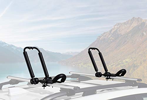 DrSportsUSA Universal Foldable J-Bar 2 Pairs Kayak Rack Folding Car Roof Top Carrier for Canoe, SUP, Kayaks, Surfboard and Ski Board Rooftop Mount on SUV, Car and Truck - Thumbnail 6
