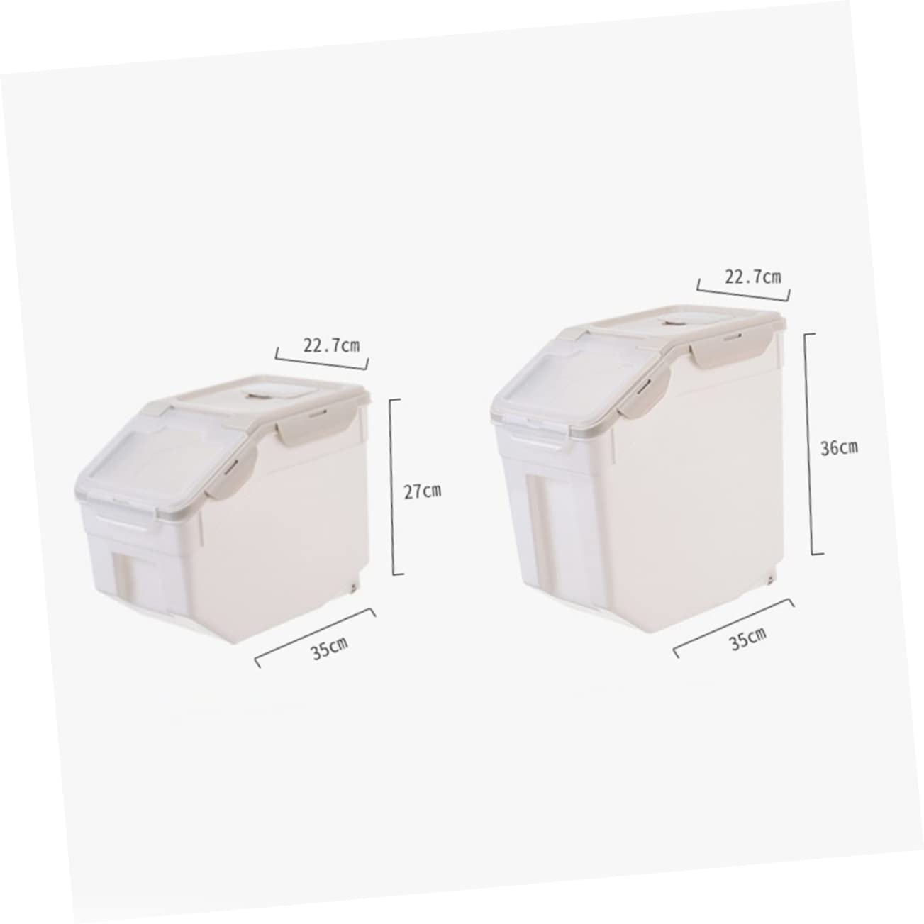 Yardwe Sealing Barrel for Pet Food Dog Kibble Container Airtight Dog Treats Storage Pp Plastic Pet Food Storage Bin Size s