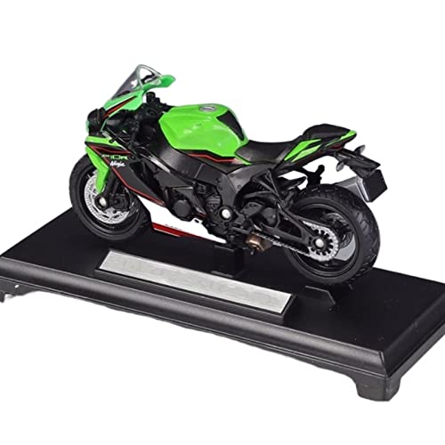 Kawasaki Ninja ZX-10R 1/18, miniatura de moto de carreras para decorar tu oficina o salón