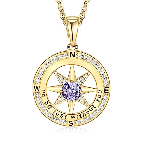 Compass Necklaces for Women Gifts Jewelry Anniversary Birthday Ideas Gift for Wife Her