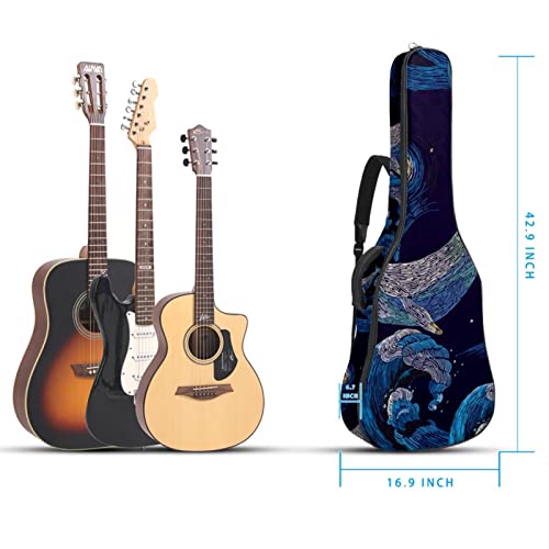 Whales and Lighthouse Boat Housse rembourrée imperméable Oxford pour guitare avec bandoulière réglable - Les Beatles, Paul McCartney, John Lennon, RIngo Starr, George Harrison Whales and Lighthouse Boat Housse rembourrée imperméable Oxford pour guitare avec bandoulière réglable – Image 6