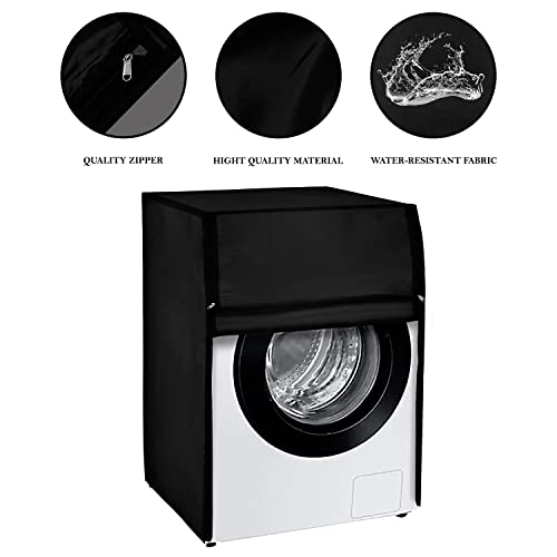Image of Amazon Brand - Umi. Front Load Washing Machine Cover Suitable for Bosch 6.5 Kg, 7 Kg, 7.5 Kg, 8 Kg, 8.5 Kg, 9 Kg (63cmsX63cmsX81cms, BLACK)