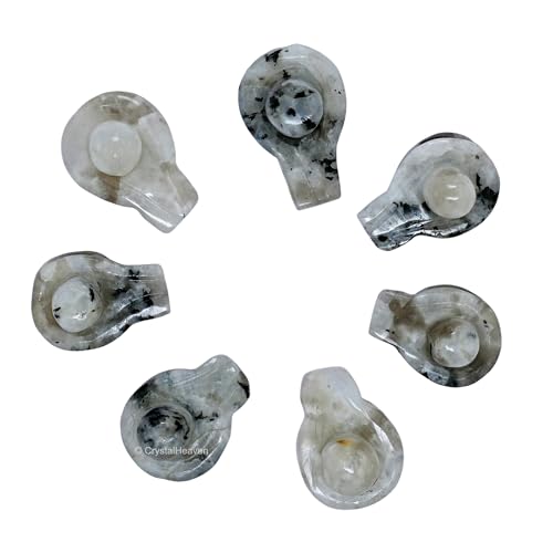 Image of Certified Rainbow Moonstone Crystal Shivling for Home Puja - Premium 1.25 inch Shiva Lingam Crystal Healing Stones for Pooja, Vastu, Feng Shui, Reiki Healing and Meditation - Shiv Linga Gift