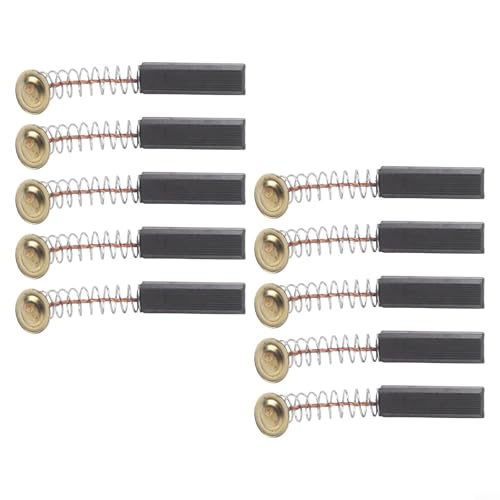 Lot de 10 balais de carbone de rechange 20 mm x 6 mm x 6 mm pour moteurs dans des outils électriques tels que les aspirateurs, les scies circulaires et les meuleuses d'angle