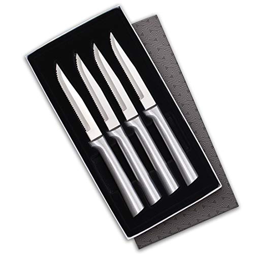 Rada Cutlery Four Serrated Steak Knives Gift Set (S4S), 4-Piece Knife Set, Stainless Steel Blades,...