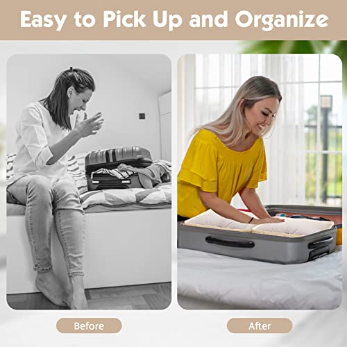 Meowoo Reisorganisator Verpakkingstassen Bagagetassen, 8 stuks Reisverpakkingsblokjes Kubussen voor Koffers, Reizen, Bagage, Organizer (Beige) - Image 6