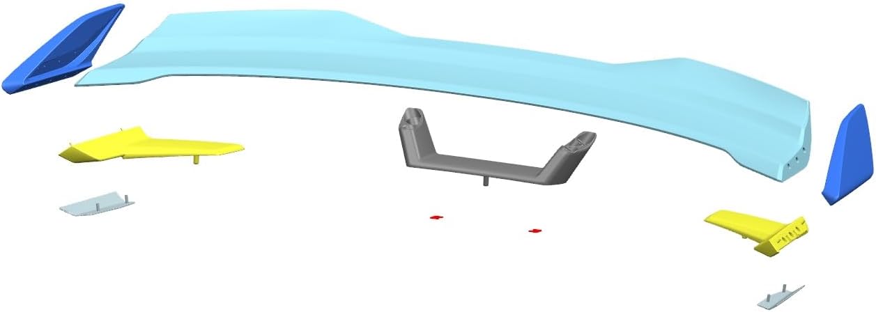 Jogon Dry Carbon Fiber Rear Spoiler Wing for Ford Mustang S650 Dark Horse GT EcoBoost 2024 2025 Trunk Spoiler Integrated with Gurney Flap Style (Forged CF)